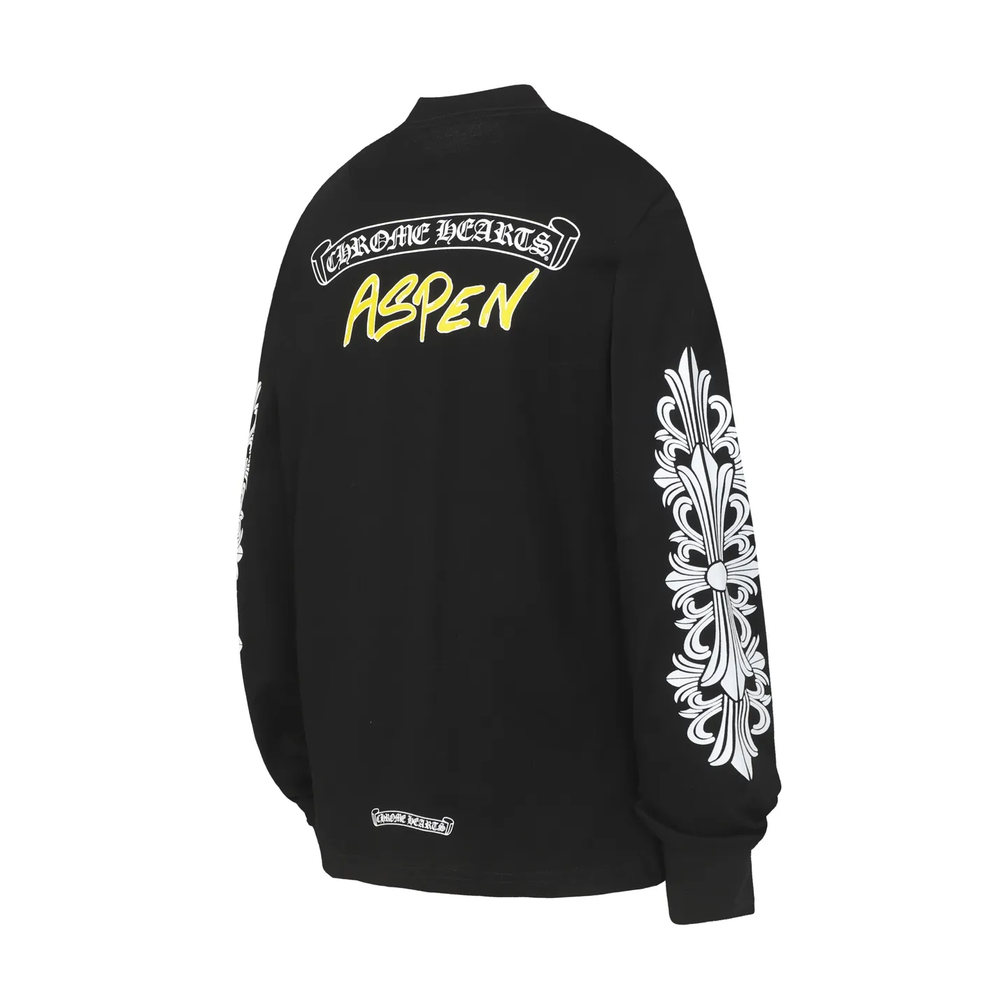 P160 #K2117 cross-border model. Those who pursue quality, please do not place an order. -Chrome Hearts/Chrome Hearts 23ss Sanskrit printed popular long-sleeved T-shirt -High weight, high density and high quality. The wool is soft, delicate and skin-friendly. It feels soft and silky. It has excellent warmth and skin-friendly properties. XL